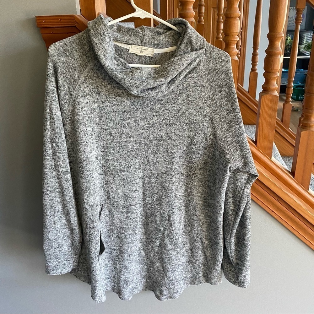 No Comment NY-LA Grey Cowl Neck Sweater